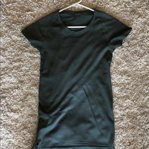 LU LU Lemon army green short sleeve size 6!